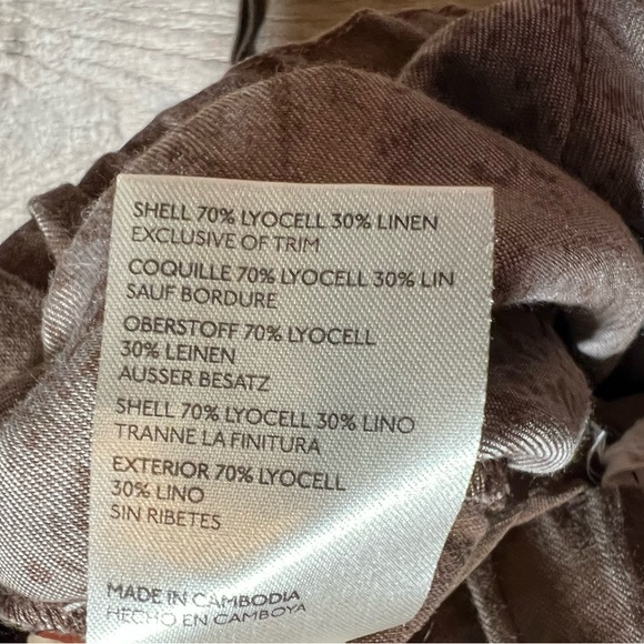 Anthropologie Pilcro Linen Blend Brown Pants- Large‎ - Picture 9 of 9